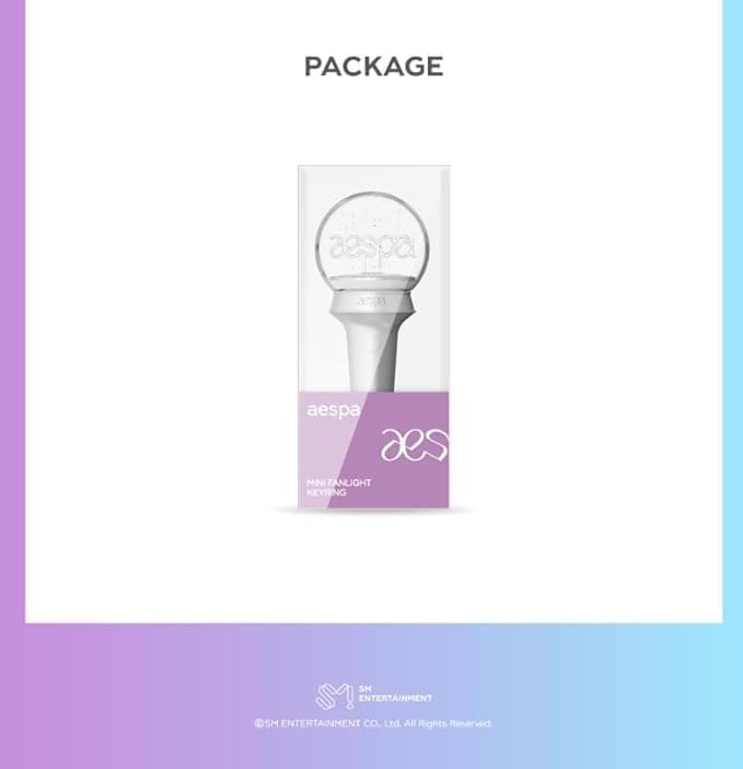aespa Official Mini Fanlight Light Stick Lightstick Keyring with Tracking Sealed