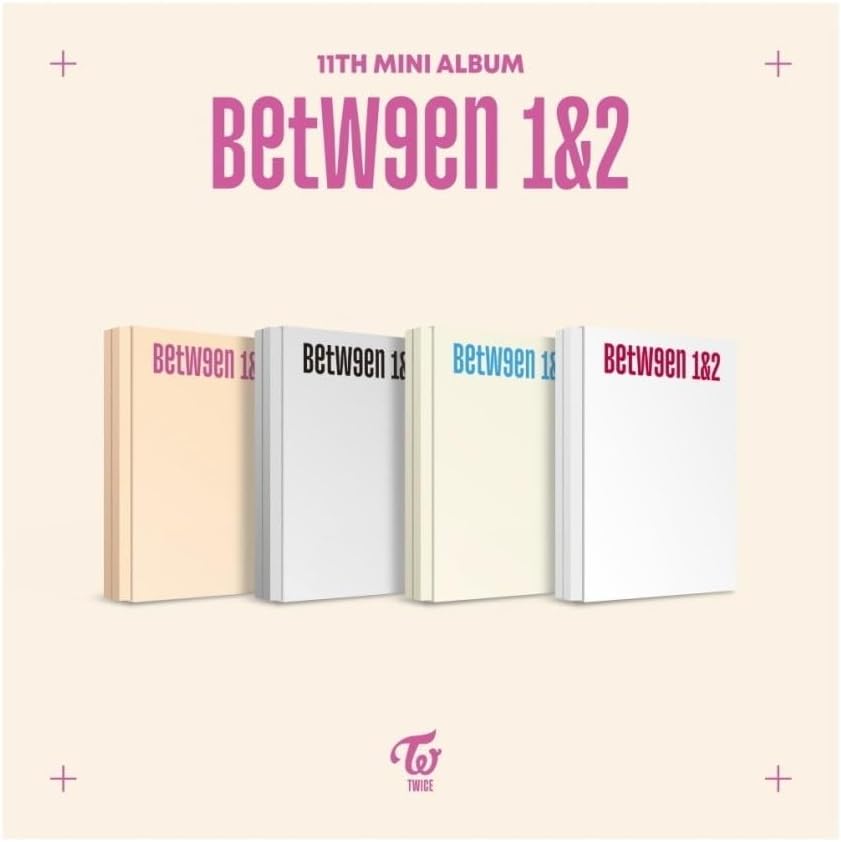 TWICE BETWEEN 1&2 11th Mini Album Pathfinder Version CD+1p Folding Poster On Pack+PhotoBook+1p Polaroid+Crosscode Postcard+1ea Sticker+5p PhotoCard+1ea Heart Glass+1p Message+Tracking Sealed