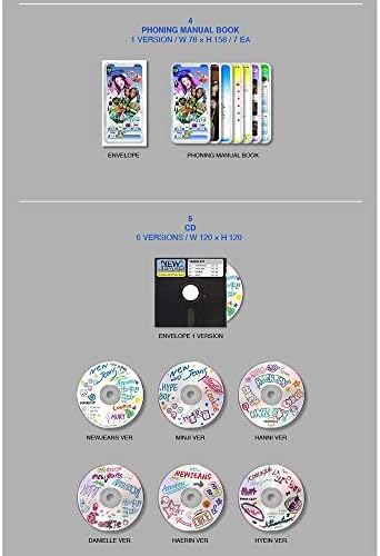 DREAMUS Jeans Jeans 1st EP Album Bluebook Version CD+Mini Poster On Pack+Log Book+Pin-up Book+Phoning Manual Book+ID Card+Sticker Pack+Photocard+Tracking Sealed (DANIELLE Version)