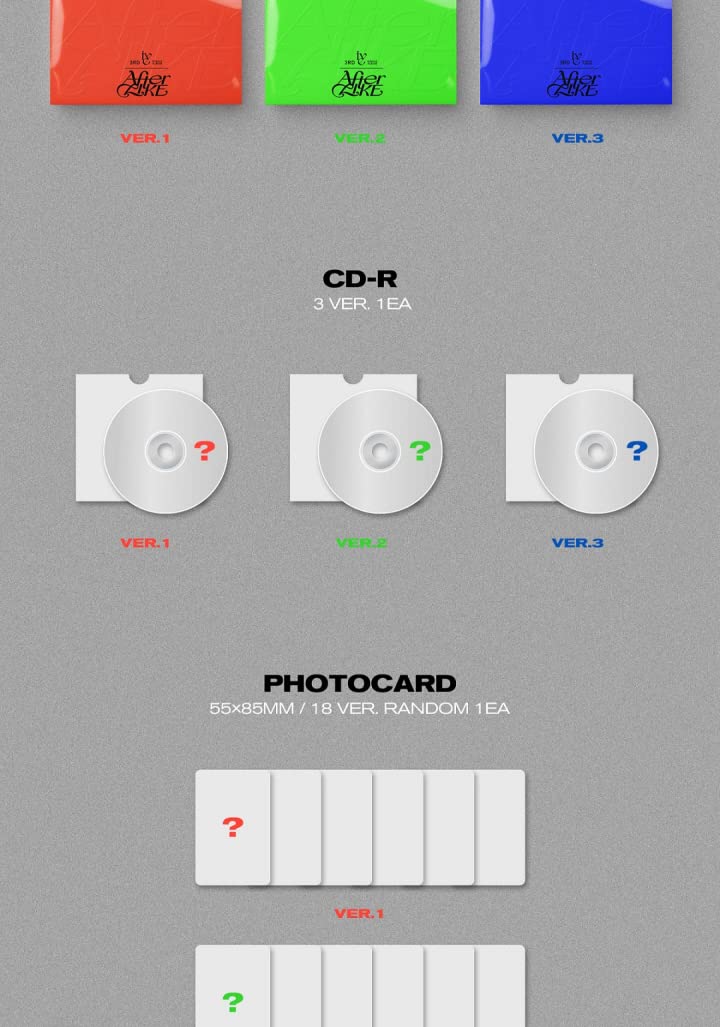 IVE After Like 3rd Single Album PHOTOBOOK Version 3 Cover SET CD+1p Folding Poster On Pack+96p PhotoBook+1p PhotoCard+1p PostCard+Tracking Sealed