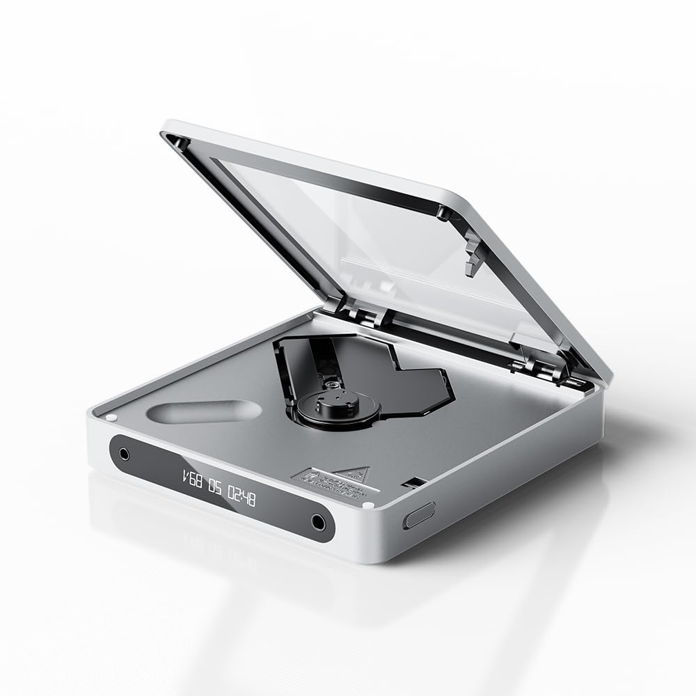 FiiO DM13 Multifunctional Portable Stereo CD Player with Long-Lasting Battery, Supports USB Ripping, Optical/coaxial/3.5mm/4.4mm outputs (Transparent Bluetooth)