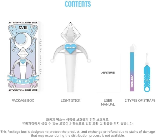 Dreamus Official K-POP LIGHT STICK - White, Blue - LED - Plastic - Battery Powered