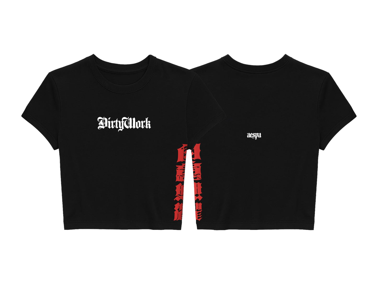 aespa Official Licensed Merch Dirty Work Crop T-Shirt