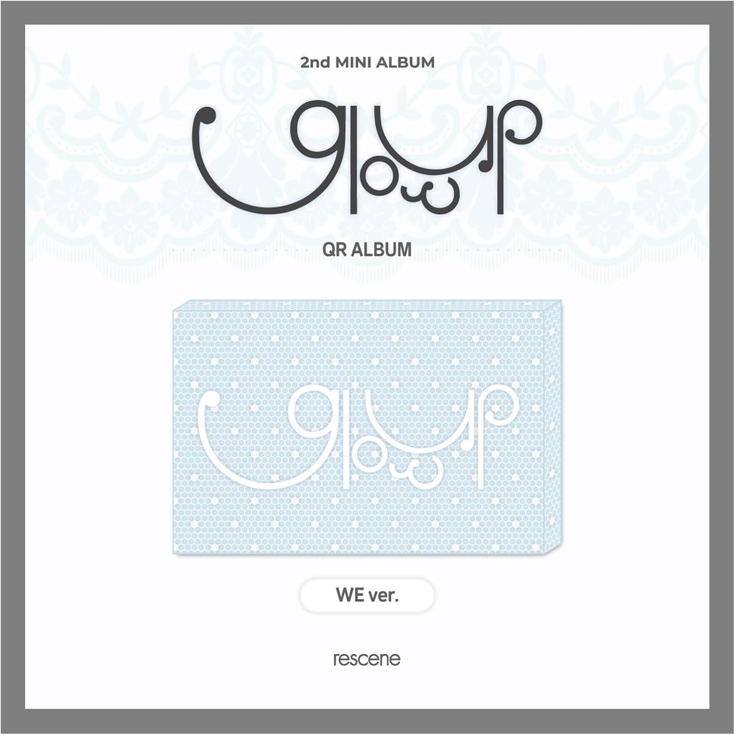 RESCENE Glow Up 2nd Mini Album QR WE Version Outbox+1p QRcard+1p Member PhotoCard+2p Unit PhotoCard+1p Group PhotoCard+2p Selfie PhotoCard+Tracking Sealed