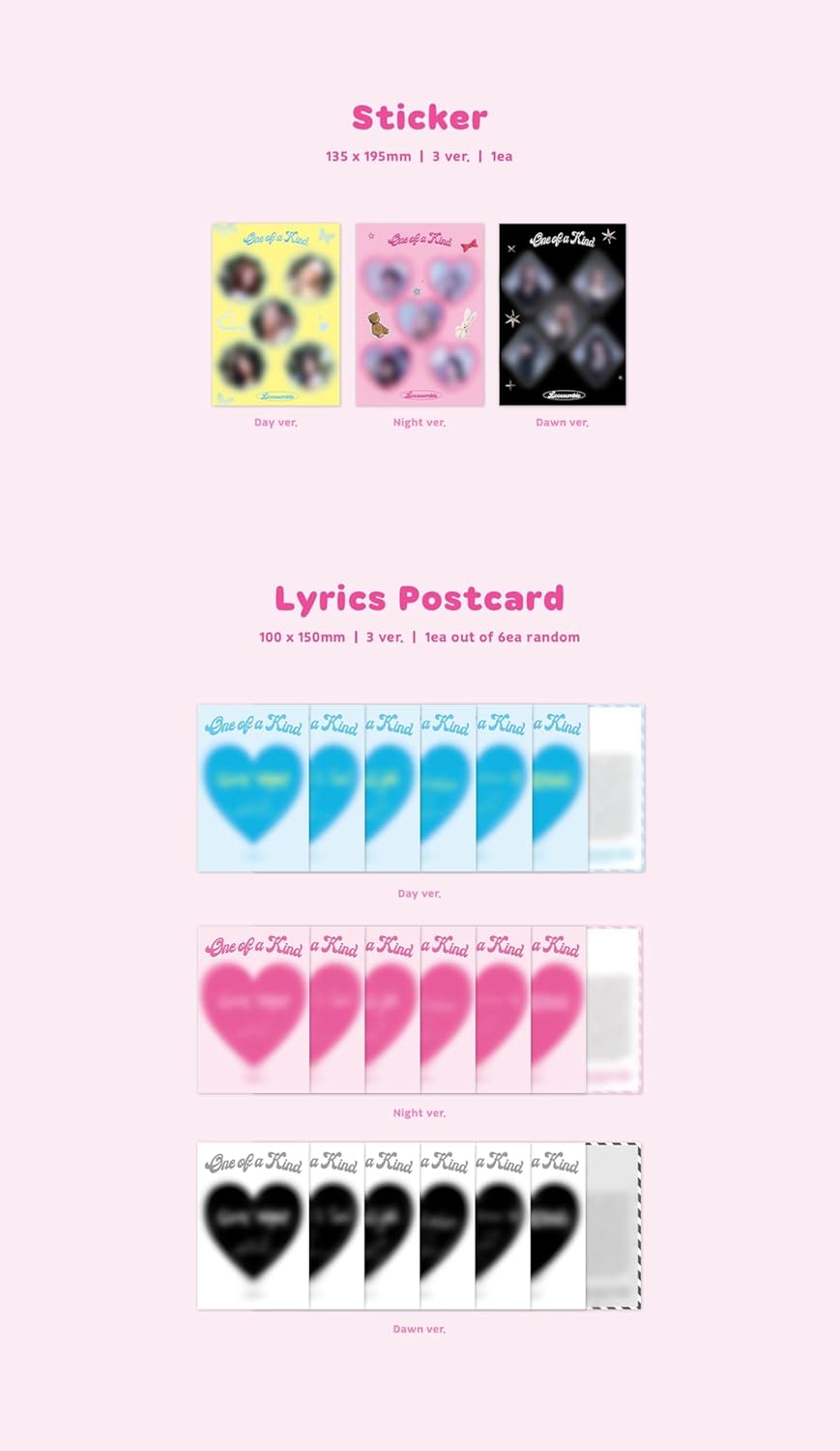 DREAMUS Loossemble One of a Kind 2nd Mini Album Contents+Photocard+Tracking Sealed LOONA Assemble (Standard Set(Day+Night+Dawn))