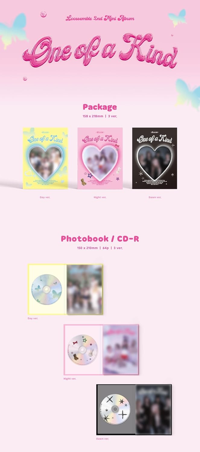 DREAMUS Loossemble One of a Kind 2nd Mini Album Contents+Photocard+Tracking Sealed LOONA Assemble (Standard Set(Day+Night+Dawn))