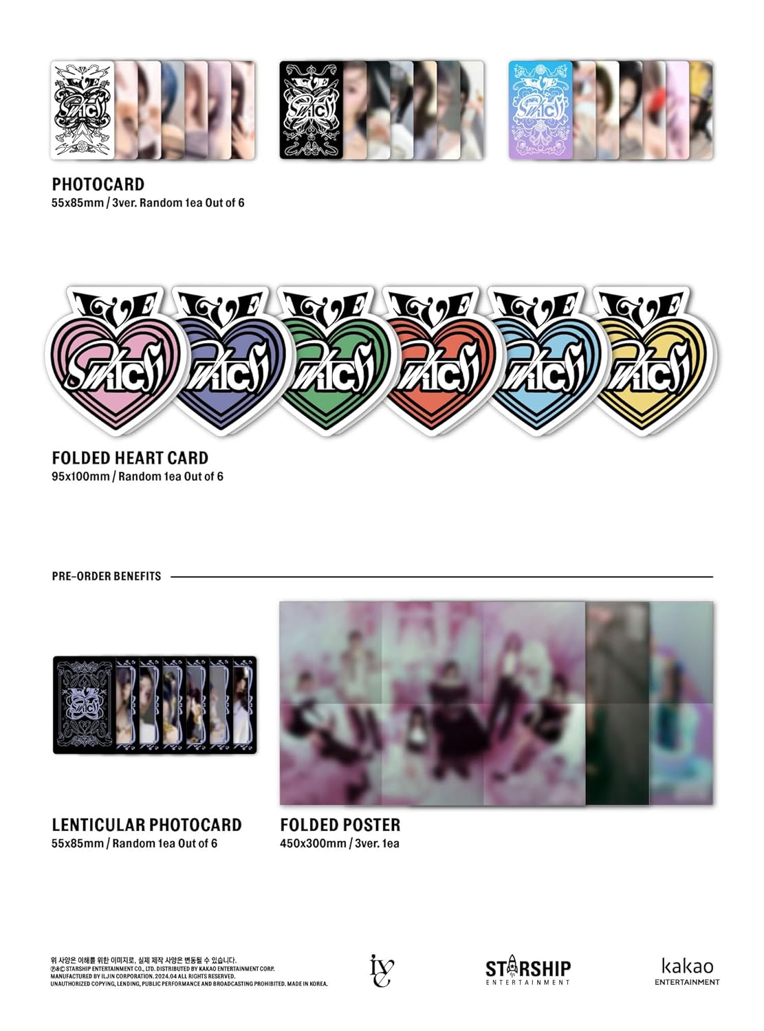 IVE IVE Switch 2nd EP Album Contents+Photocard+Tracking Sealed Dive (Standard ON Version)