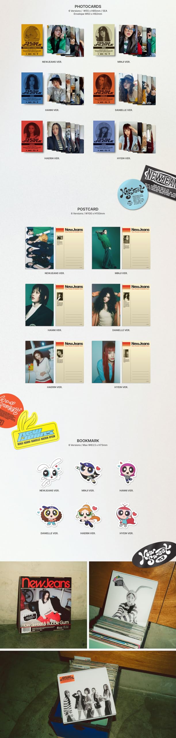 NewJeans How Sweet Double Single Album with Tracking Sealed NJS New Jeans (Standard DANIELLE Version)