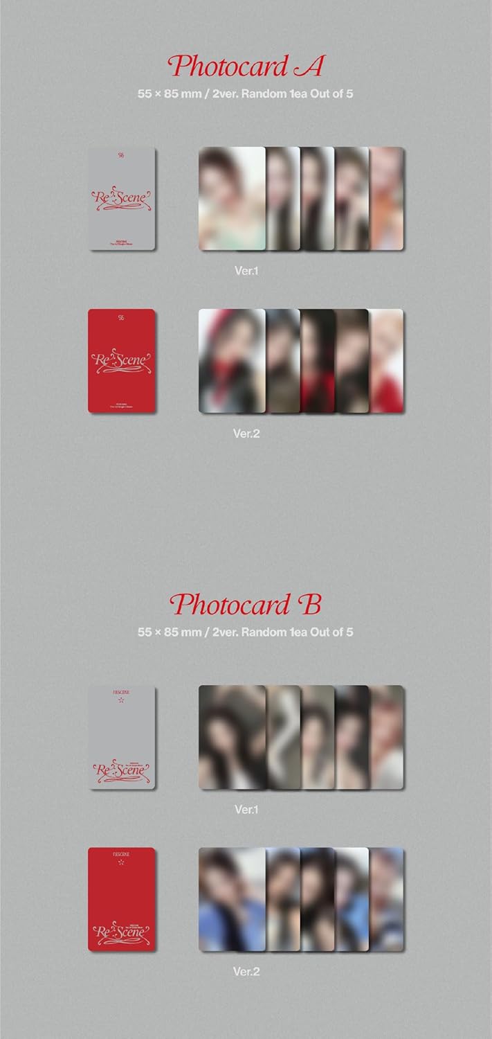 RESCENE Re:Scene 1st Single Album Dust jacket+Photobook+Photocard+Blotter paper+Tracking Sealed SET Ver.1+Ver.2