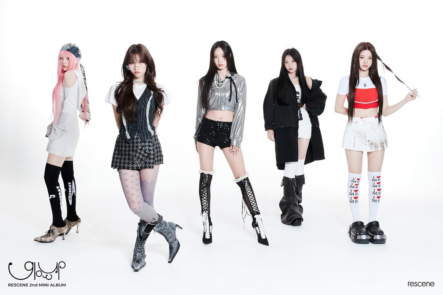 RESCENE Glow Up 2nd Mini Album WE Version 72p PhotoBook+1p PhotoCard+1p Double Sided PhotoCard+1p Unit Card+1p Mini Poster+1ea Ornament+1p Polaroid+3ea Sticker+1ea Care Tag+Tracking Sealed