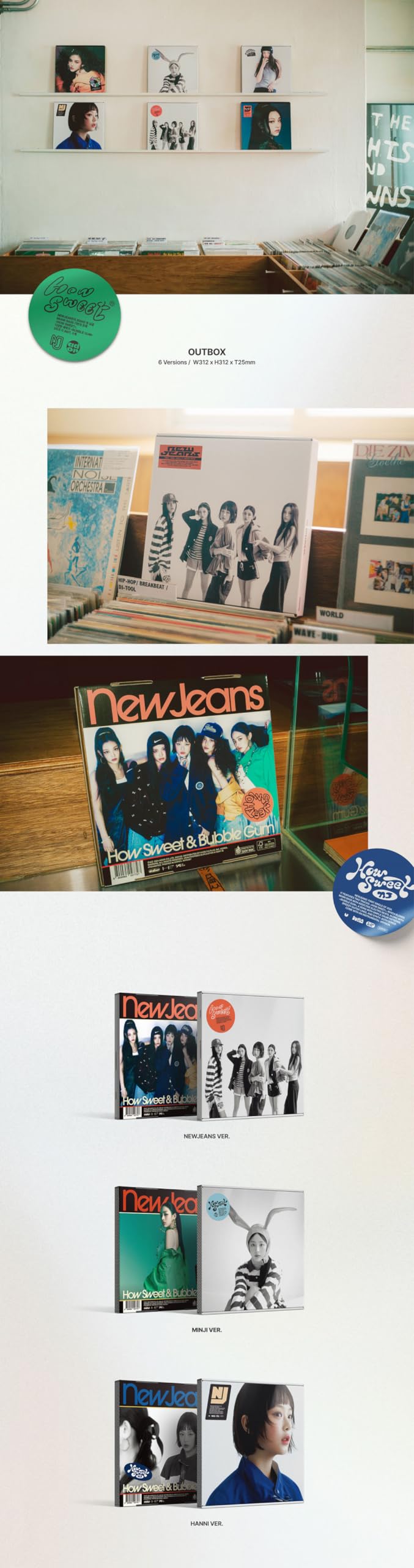 NewJeans How Sweet Double Single Album with Tracking Sealed NJS New Jeans (Standard DANIELLE Version)