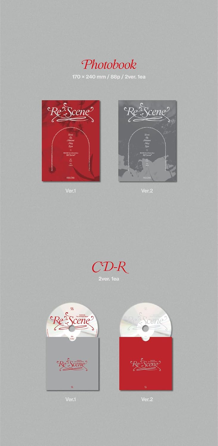 RESCENE Re:Scene 1st Single Album Dust jacket+Photobook+Photocard+Blotter paper+Tracking Sealed SET Ver.1+Ver.2