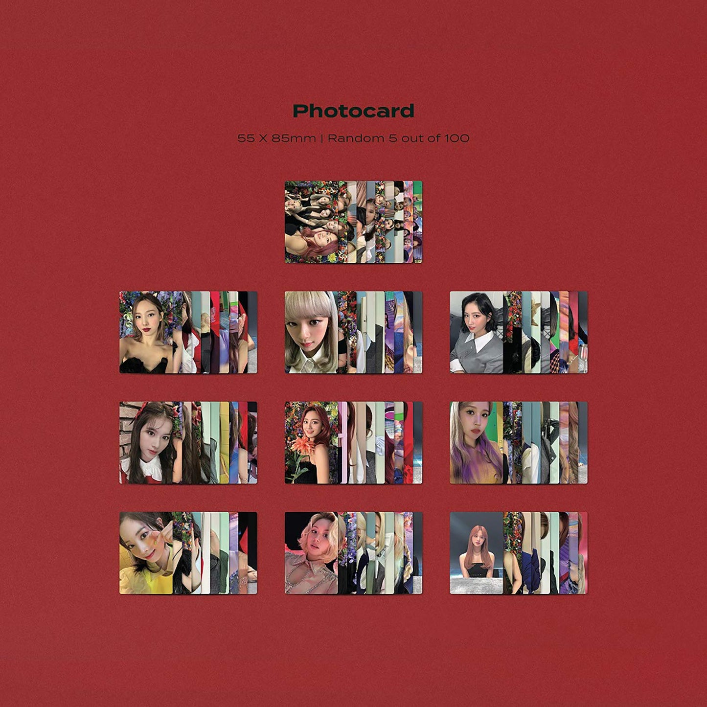 TWICE 2nd Album - EYES WIDE OPEN RETRO ver. Photobook + Message Card + Lyric Poster + Sticker + Photocards