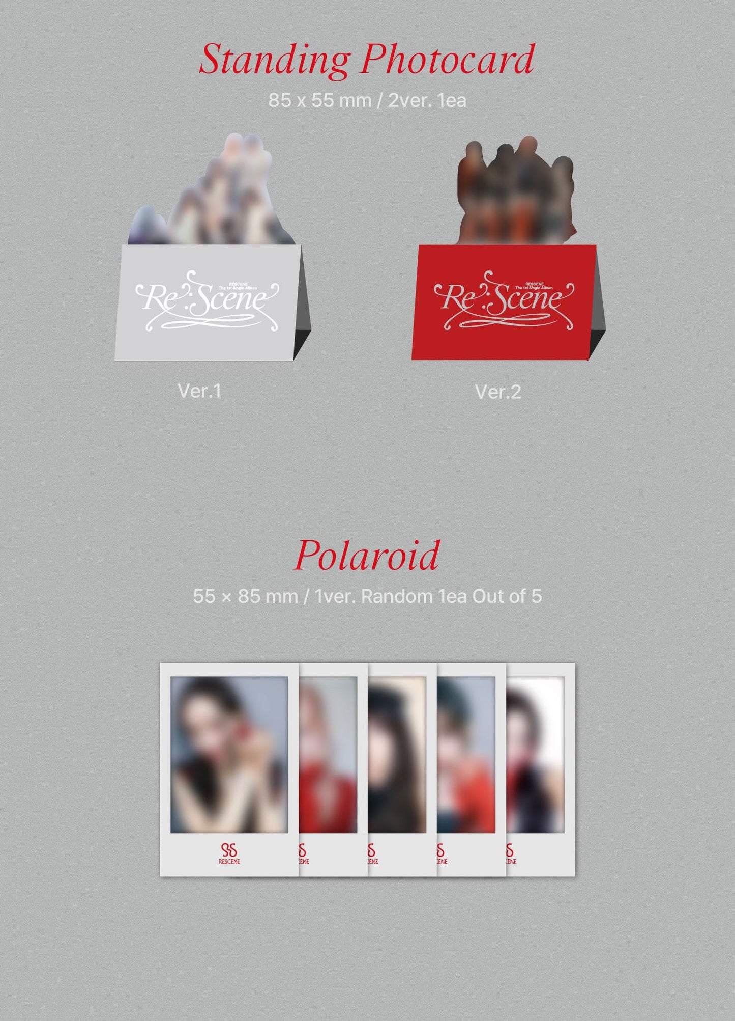DREAMUS RESCENE Re:Scene 1st Single Album PLVE Version Outbox+Image Card+Selfie photocard+Standing photocard+Polaroid+Deco Sticker+Tracking Sealed (Ver.2)