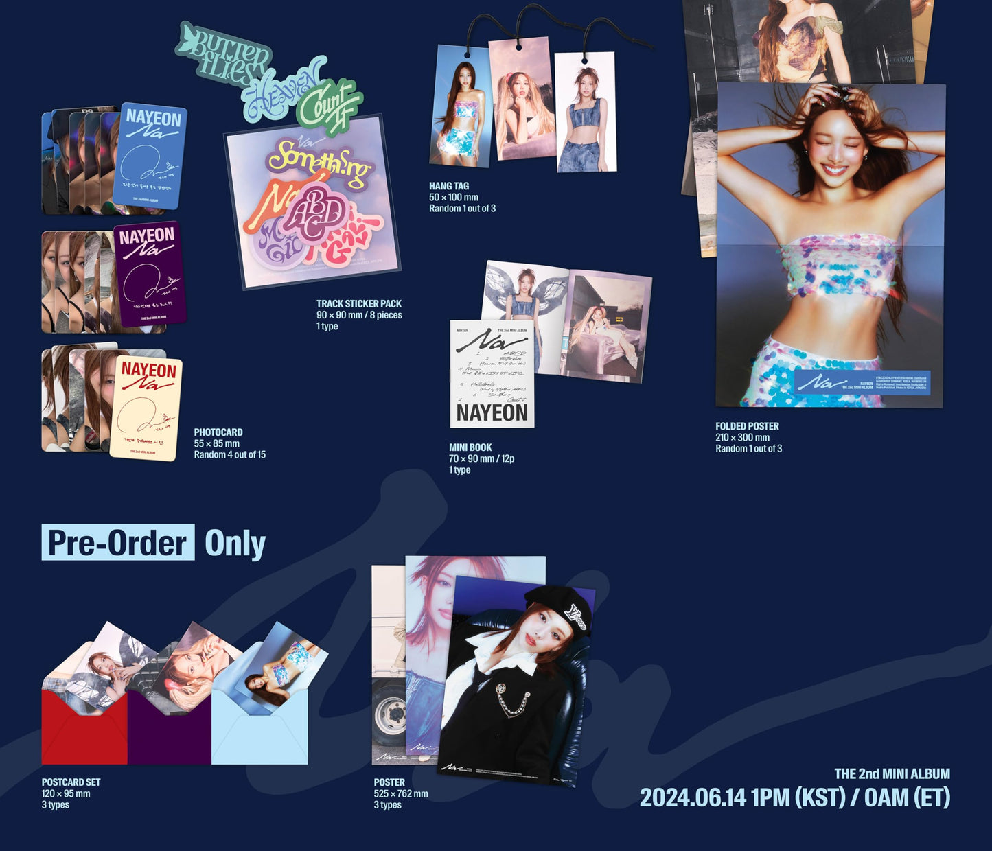 Na - Nayeon (Twice) 2nd Mini Album Full Set (A+B+C+Digipack+Nemo)