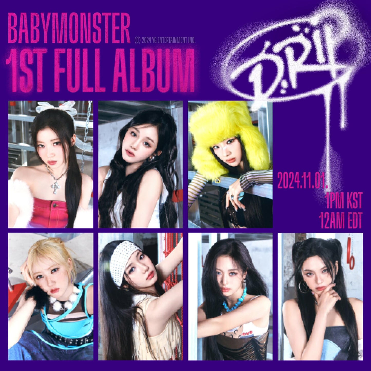 BABYMONSTER DRIP 1st Full Album with Tracking Sealed Baby Monster (Limited Bandana Version)