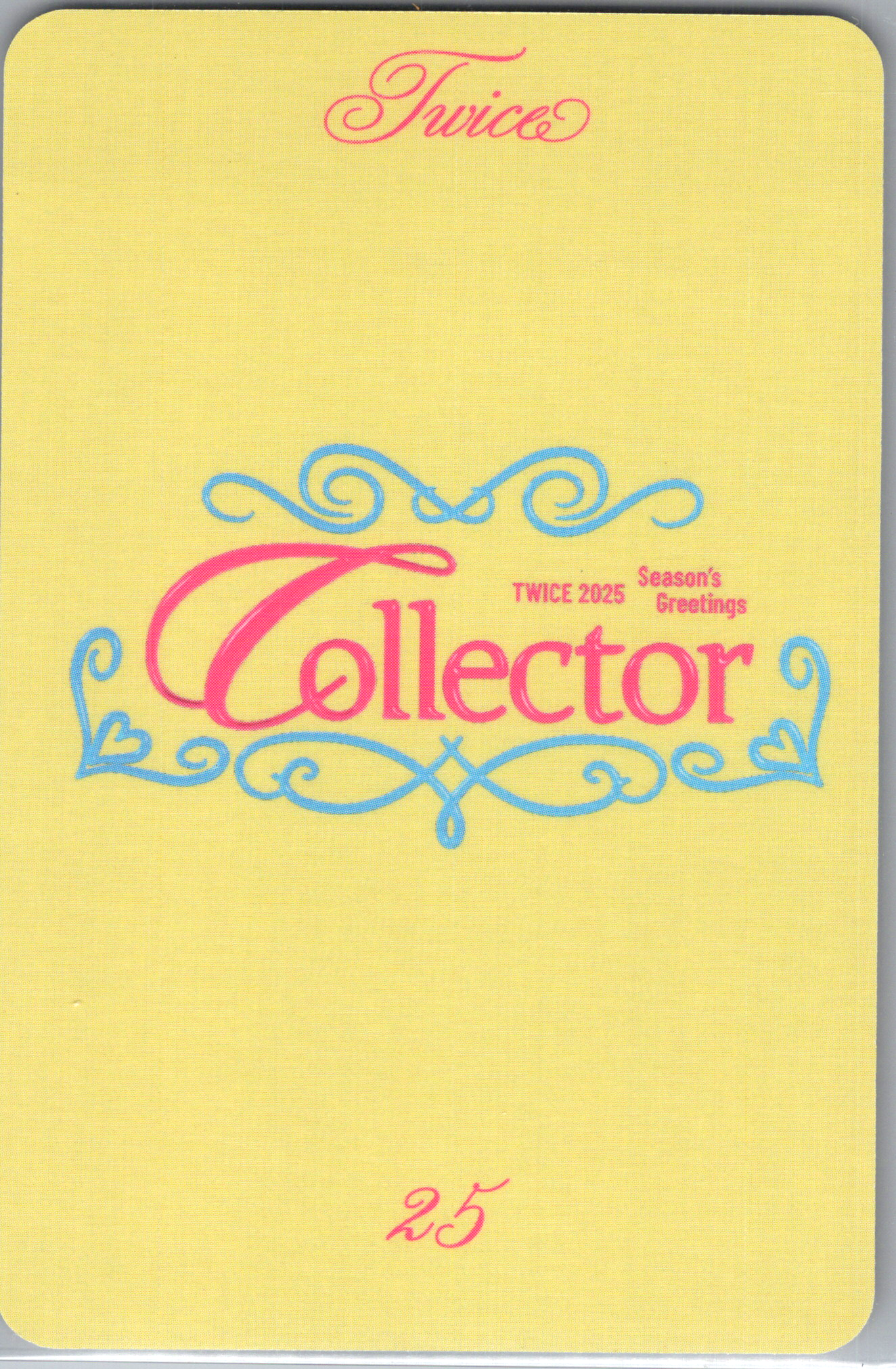 Official Tzuyu Twice 'Collector' 2025 Season's Greetings Photocard