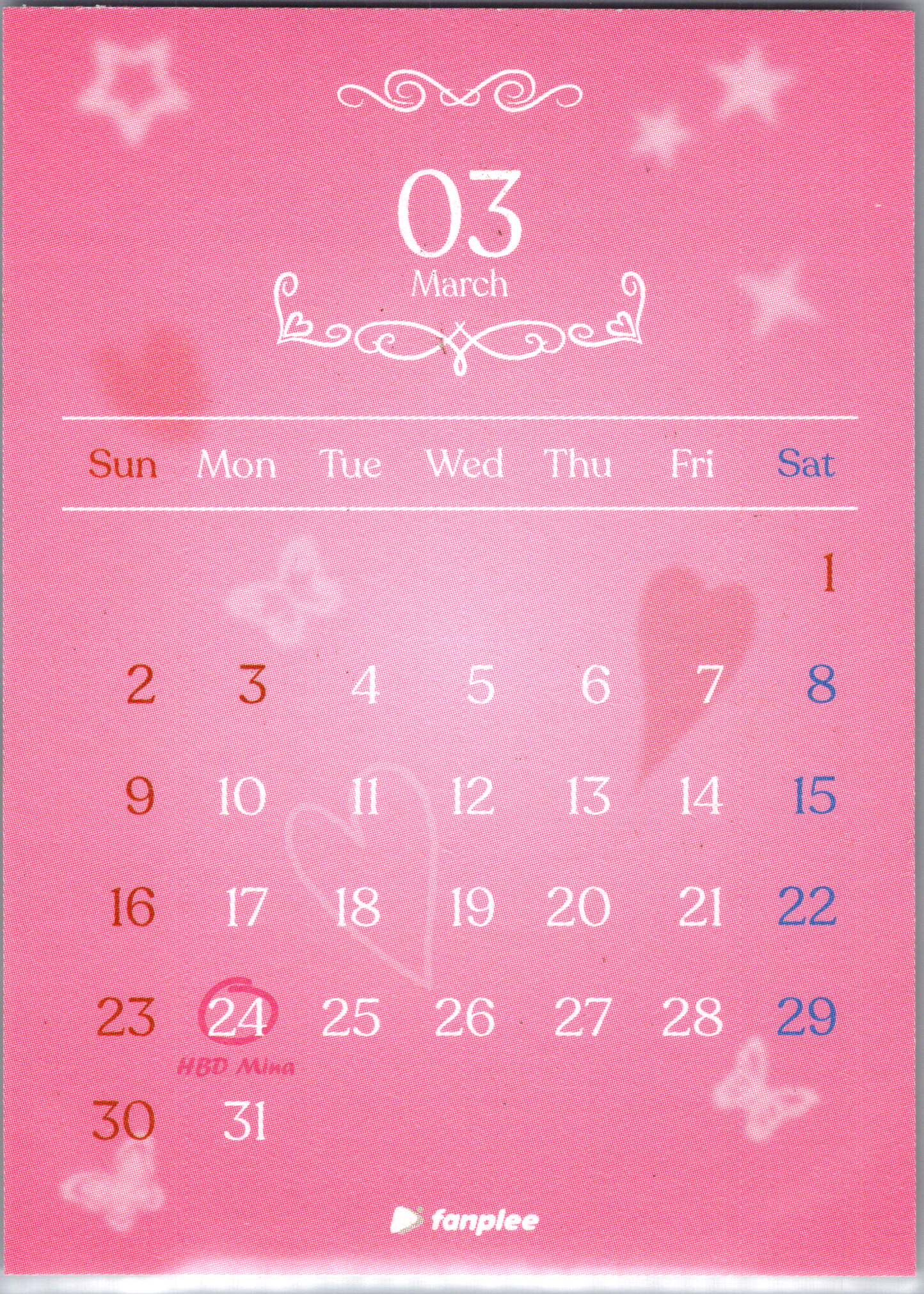 Official Mina Twice Season's Greetings 2025 fanplee Calendar POB Photocard
