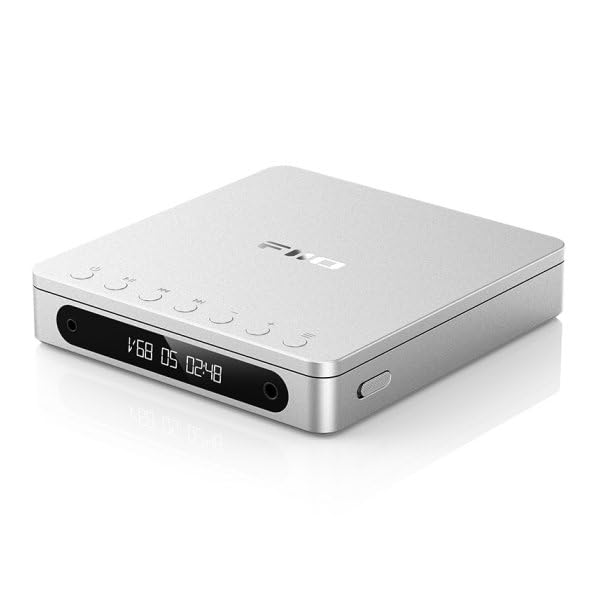 FiiO DM13 Multifunctional Portable Stereo CD Player with Long-Lasting Battery, Supports USB Ripping, Optical/coaxial/3.5mm/4.4mm outputs (Transparent Bluetooth)