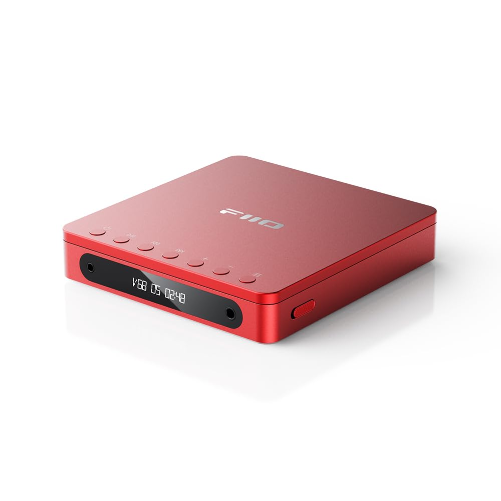 FiiO DM13 Multifunctional Portable Stereo CD Player with Long-Lasting Battery, Supports USB Ripping, Optical/coaxial/3.5mm/4.4mm outputs (Transparent Bluetooth)