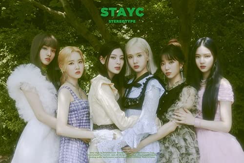 STAYC Stereotype 1st Mini Album Type B 1p Folding Poster On Pack+84p PhotoBook+1p Post+1p PhotoCard+1p Fragrance+1p Scratch+1p Special Card+Tracking Sealed