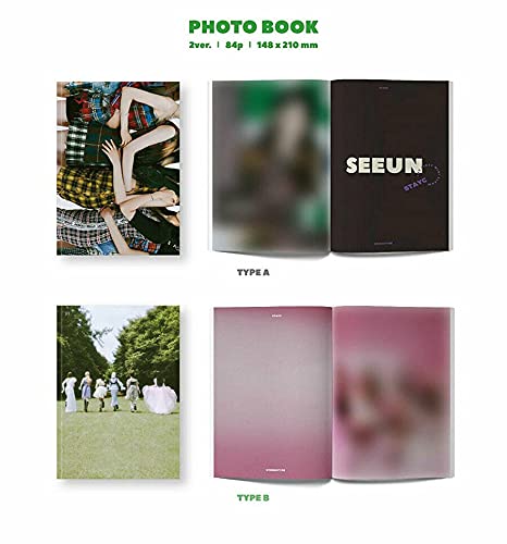 STAYC STEREOTYPE 1st Mini Album [ A ] VER. CD+84p Photo Book+Holder+Folding Poster(On pack)+Post Card+Photo Card+Stayc Official Fragrance Card+Scratch Card+Special Photo Card