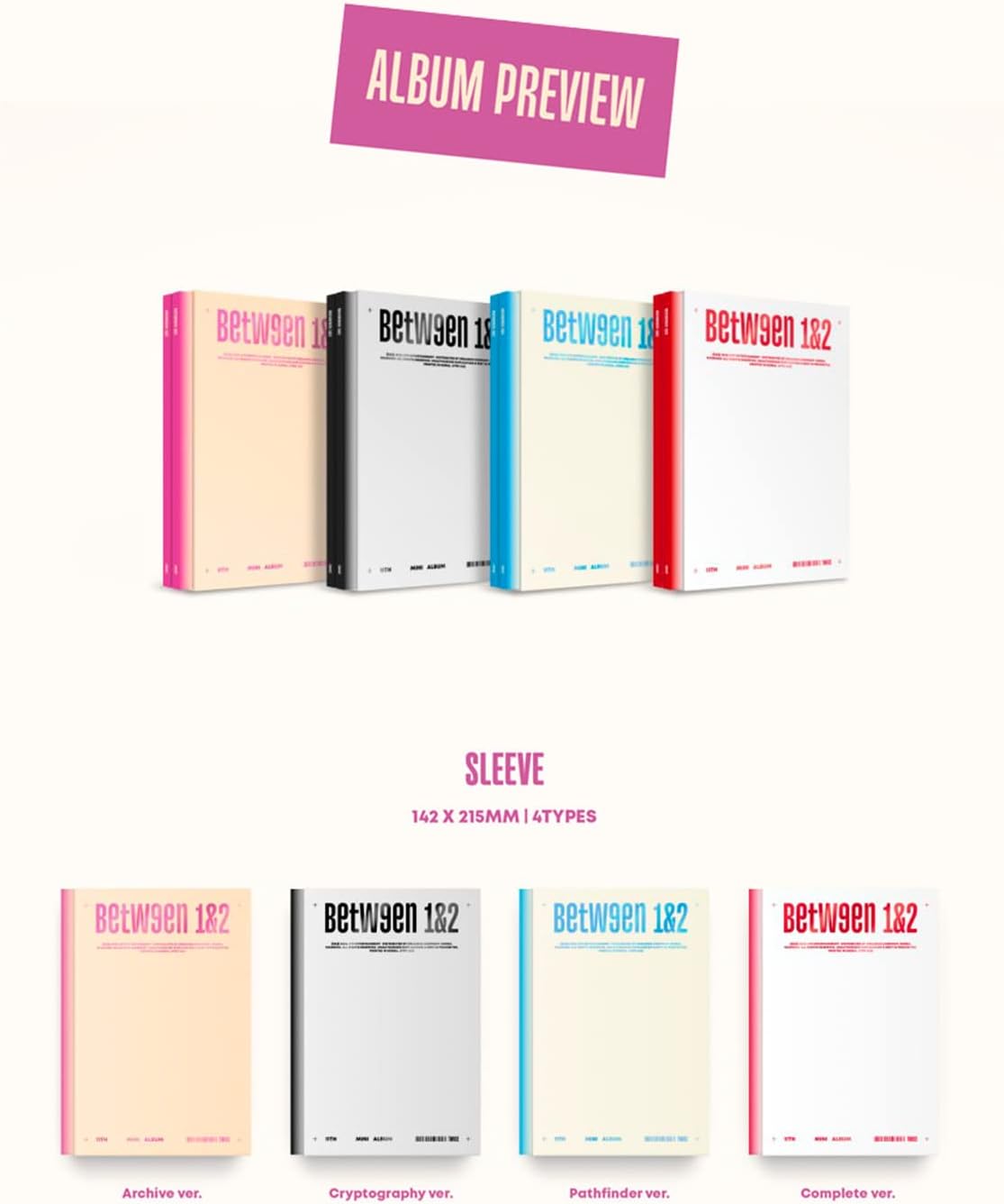 TWICE - [BETWEEN 1&2] (Complete Ver.) Photobook + CD-R + BOX + Polaroid + Postcard + Sticker + Message Photocard + Heart Glass + Folded Poster + Photocard + 2 Pin Button Badges
