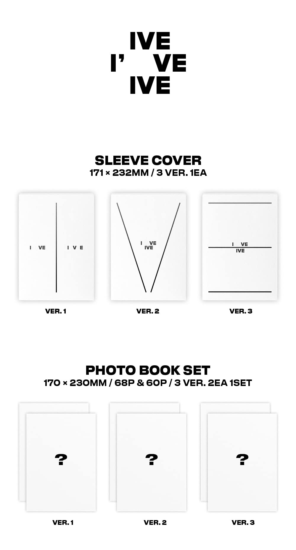 IVE - I've IVE (Vol.1) Album (1+2+3 ver. SET)