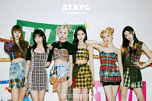 STAYC Stereotype 1st Mini Album Type B 1p Folding Poster On Pack+84p PhotoBook+1p Post+1p PhotoCard+1p Fragrance+1p Scratch+1p Special Card+Tracking Sealed