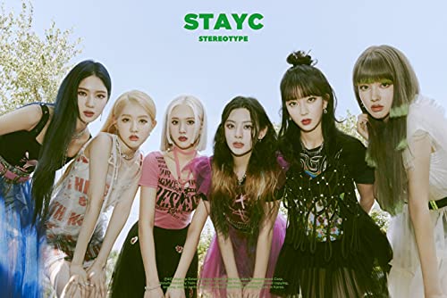STAYC Stereotype 1st Mini Album Type B 1p Folding Poster On Pack+84p PhotoBook+1p Post+1p PhotoCard+1p Fragrance+1p Scratch+1p Special Card+Tracking Sealed