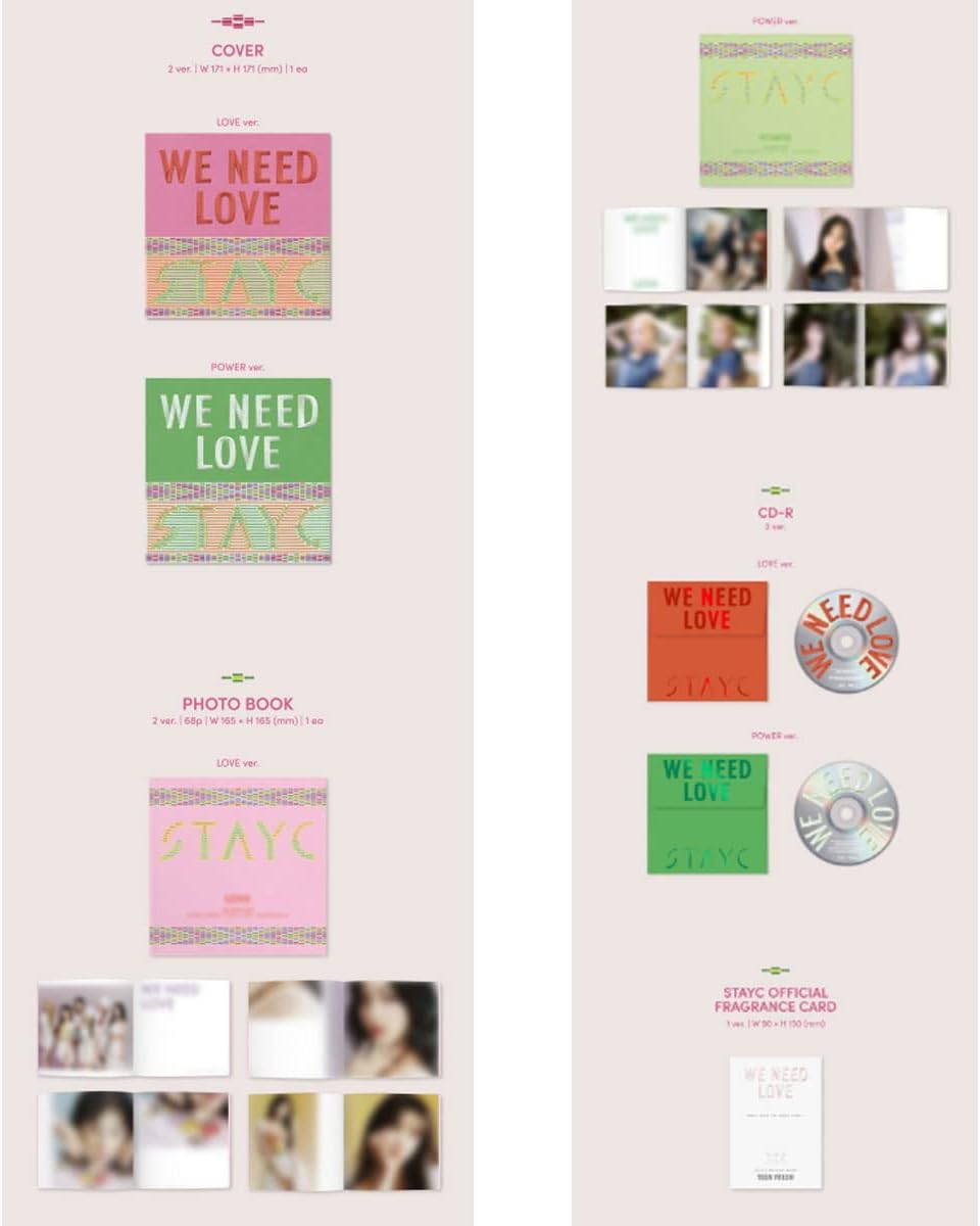 DREAMUS STAYC 3rd Mini Album - WE NEED LOVE (SET Ver.) 2Album