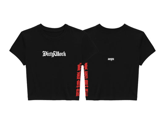 aespa Official Licensed Merch Dirty Work Crop T-Shirt