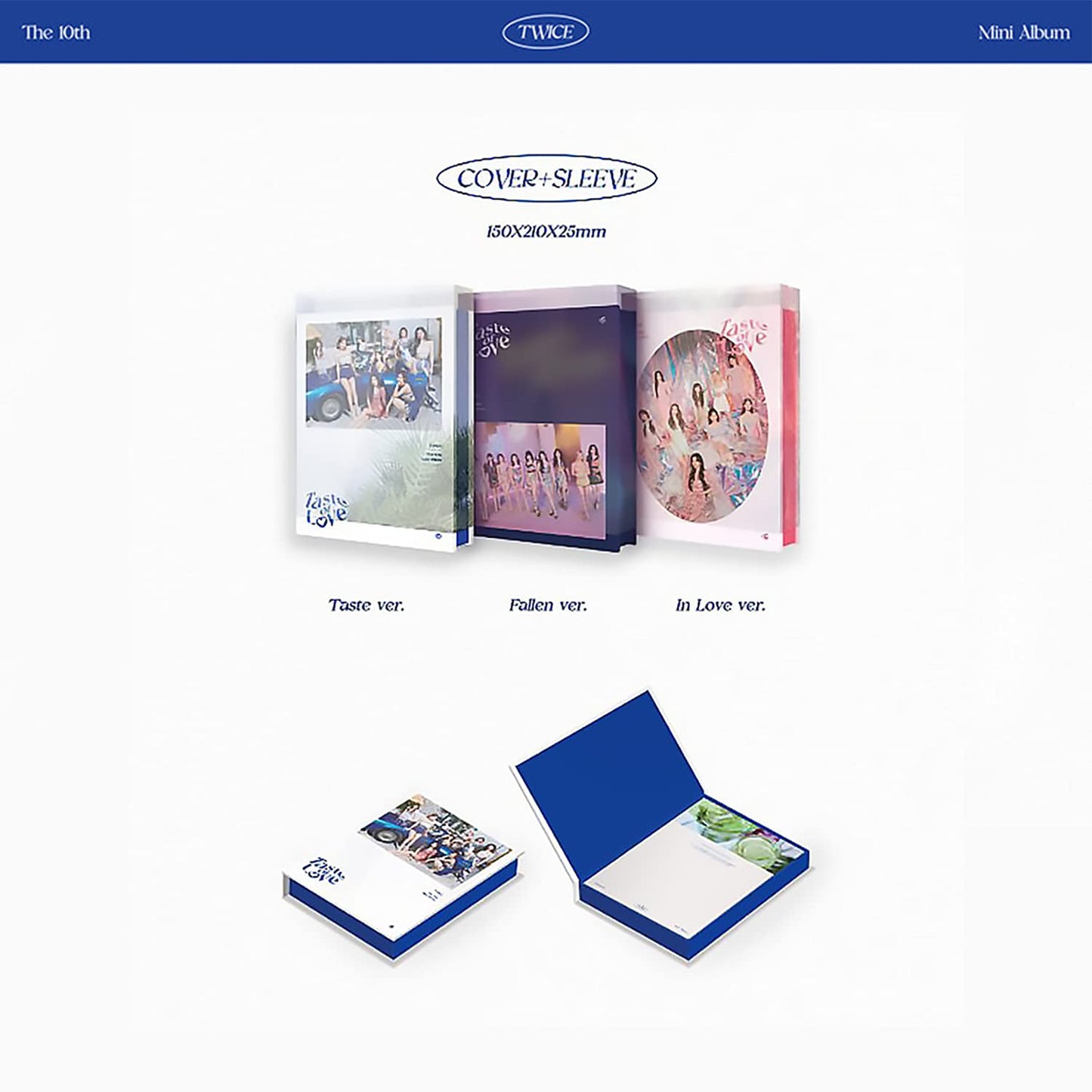 TWICE 10th Mini Album - Taste of Love [ Fallen Ver. ] Photobook + CD-R + Booklet + Lenticular + Tasting Card + Coaster + Photocard