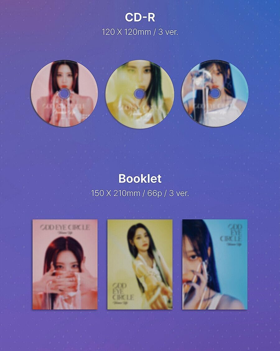 ODD EYE CIRCLE Version Up 1st Mini Album CD+Folded poster on pack+Booklet+Special obejkt+Sticker+Clear photocard+ID picture+Tracking Sealed OEC (Kim Lip Version)