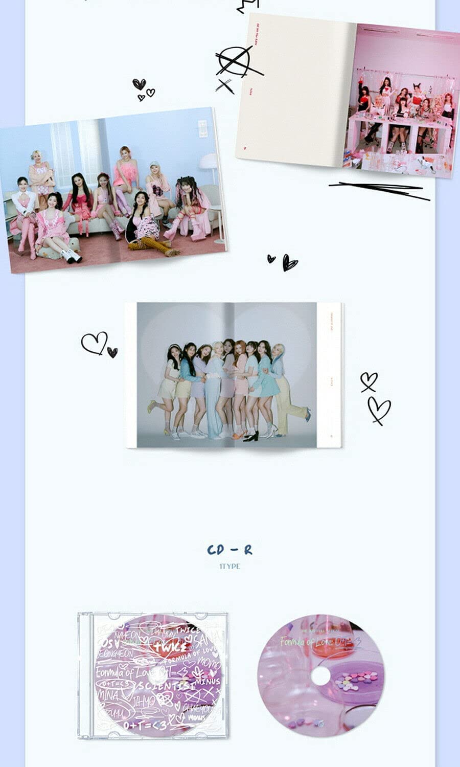 TWICE - Formula Of Love: O+T=<3 (Result File Cover incl. CD, Photobook, Photocard, Twind Photo, Folded Poster, Extra Photocards)