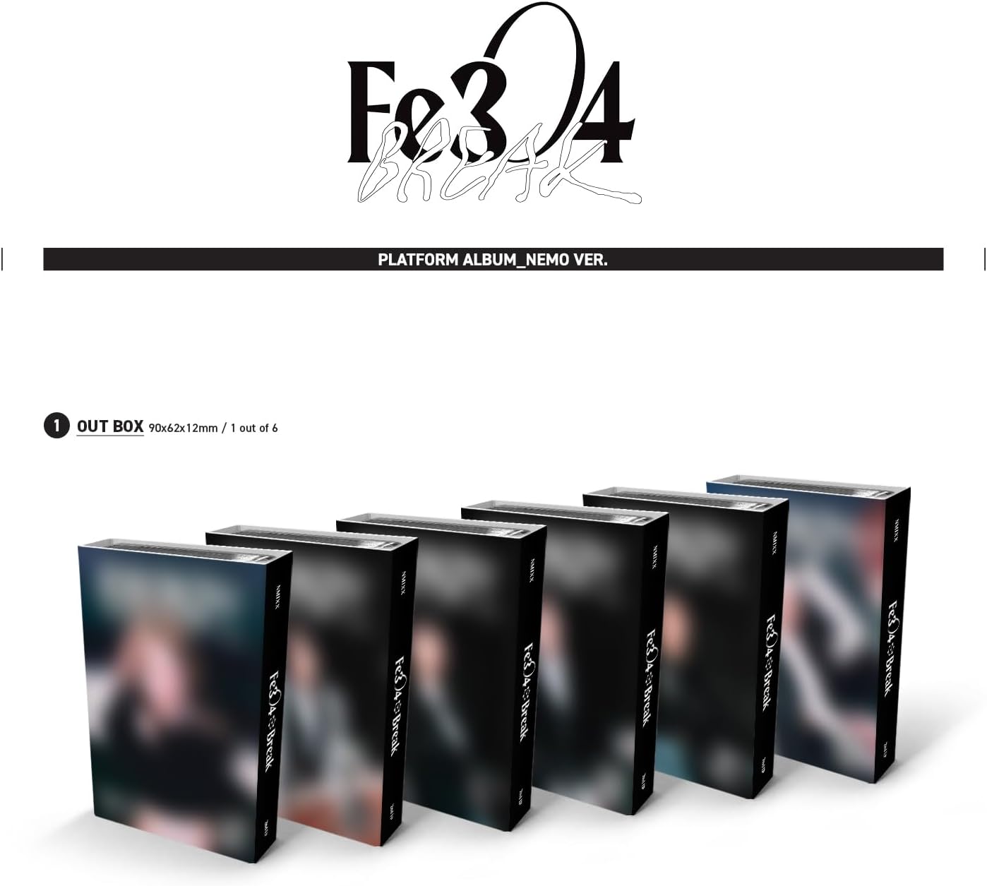 JYP Ent. NMIXX - 2nd EP [Fe3O4: BREAK] (Platform Album_NEMO Ver. - Random) Out Box + Manual Card + QR Card + Photo Card + PET Key Ring + 2 Pin Badges