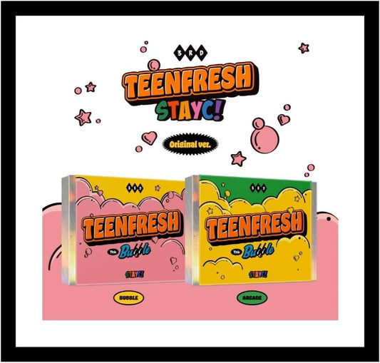 STAYC - TEENFRESH (3rd Mini Album) CD+Folded Poster (2 ver. SET, 2 Folded Posters)