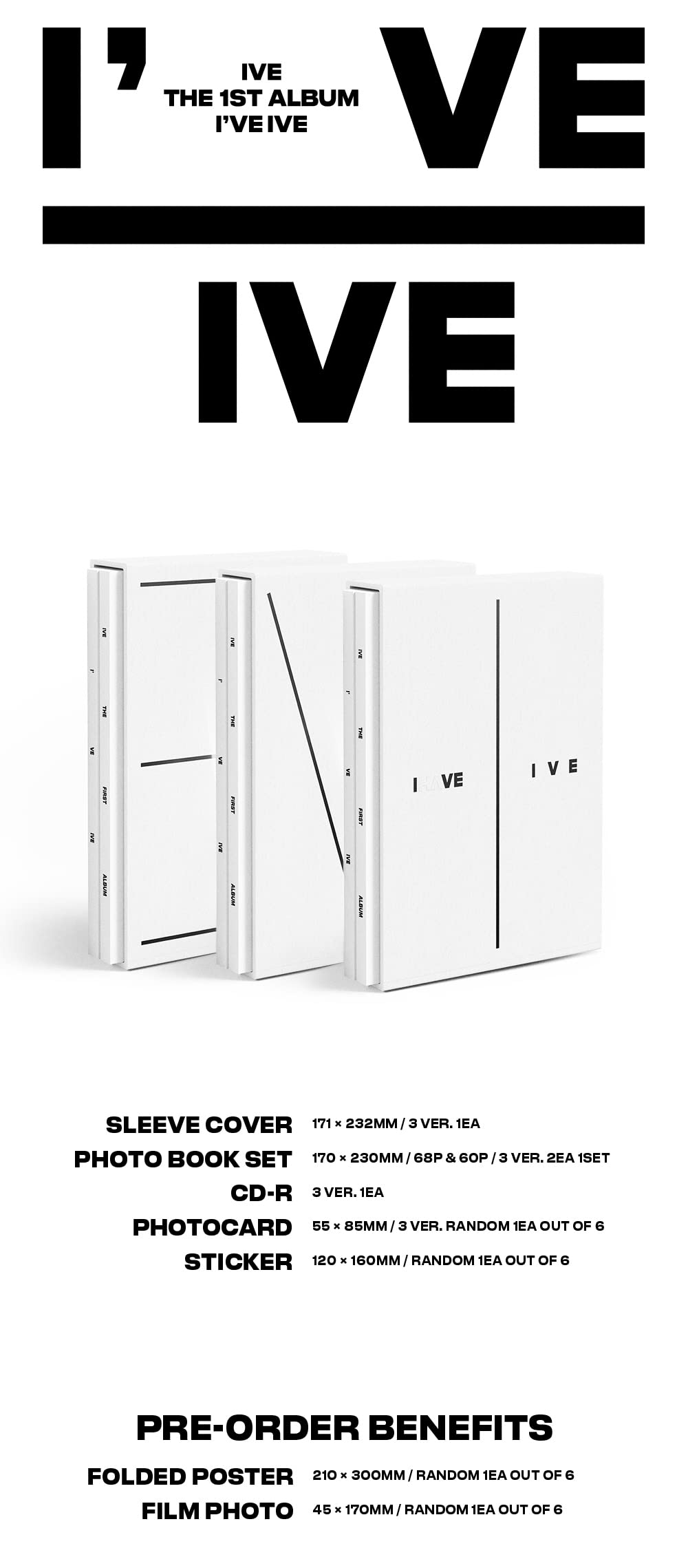 IVE - I've IVE (Vol.1) Album (1+2+3 ver. SET)