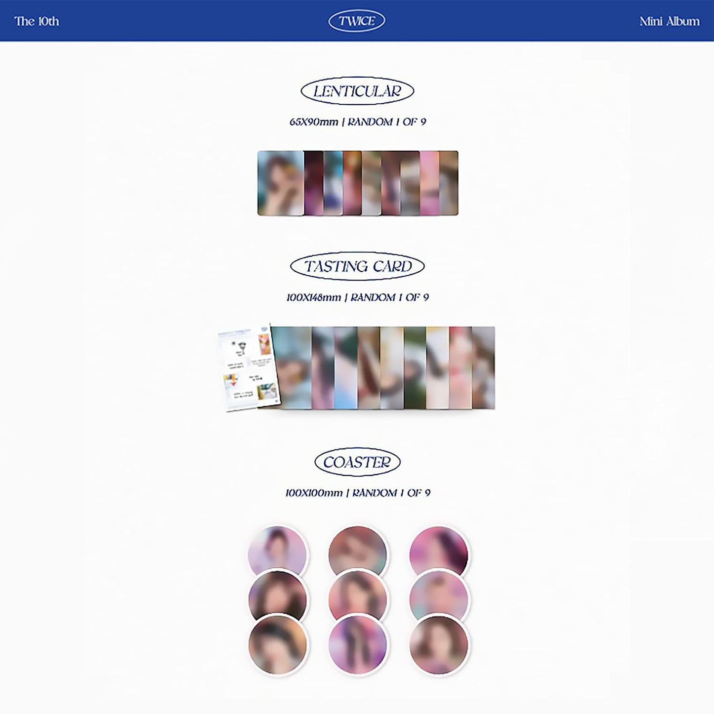 TWICE 10th Mini Album - Taste of Love [ Fallen Ver. ] Photobook + CD-R + Booklet + Lenticular + Tasting Card + Coaster + Photocard