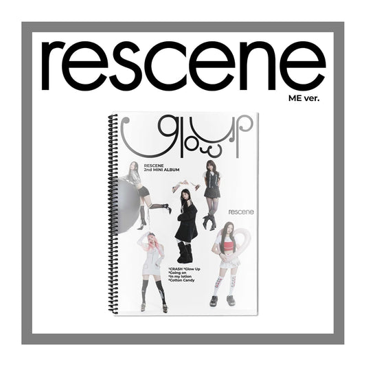 RESCENE Glow Up 2nd Mini Album ME Version 72p PhotoBook+1p PhotoCard+1p Double Sided PhotoCard+1p Unit Card+1p Mini Poster+1ea Ornament+1p Polaroid+1ea Sheet+1p PostCard+1p ID Card+Tracking Sealed