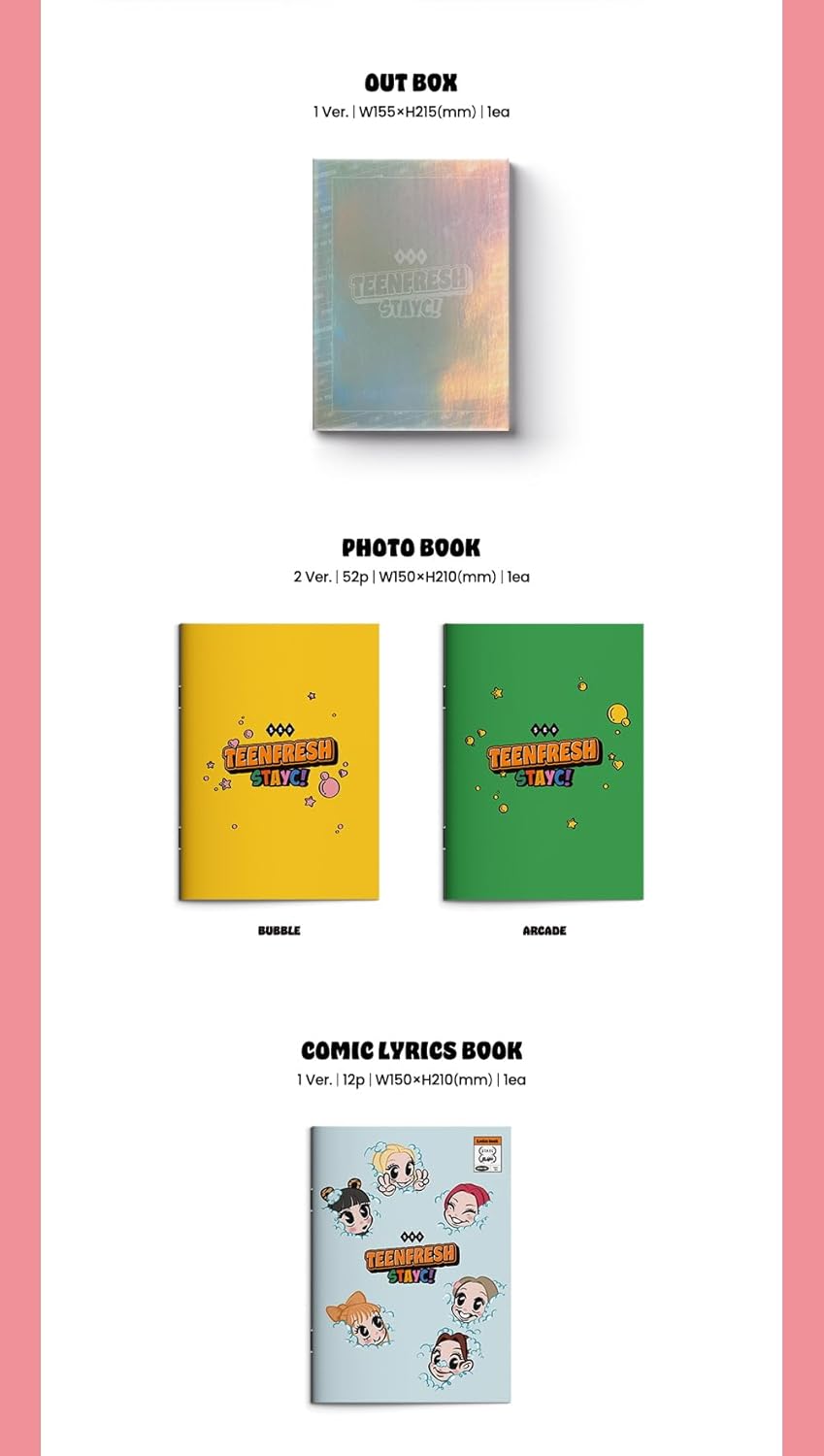 STAYC - TEENFRESH (3rd Mini Album) CD+Folded Poster (2 ver. SET, 2 Folded Posters)