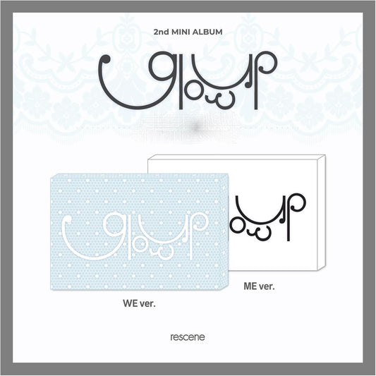 RESCENE Glow Up 2nd Mini Album QR 2 Version Set Outbox+1p QRcard+1p Member PhotoCard+2p Unit PhotoCard+1p Group PhotoCard+2p Selfie PhotoCard+Tracking Sealed