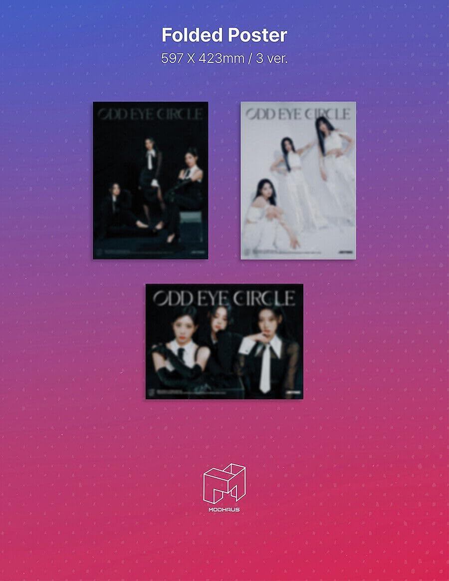 ODD EYE CIRCLE Version Up 1st Mini Album CD+Folded poster on pack+Booklet+Special obejkt+Sticker+Clear photocard+ID picture+Tracking Sealed OEC (Kim Lip Version)
