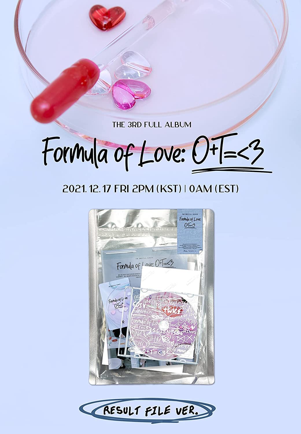 TWICE - Formula Of Love: O+T=<3 (Result File Cover incl. CD, Photobook, Photocard, Twind Photo, Folded Poster, Extra Photocards)
