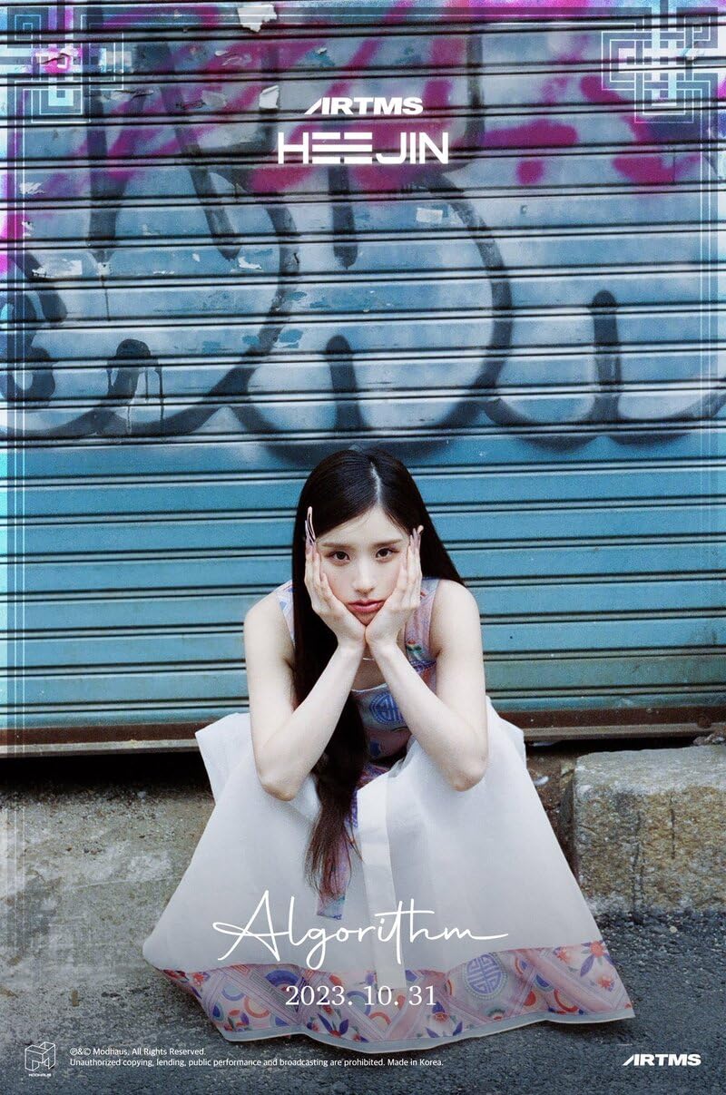 HEEJIN K 1st Mini Album CD+Booklet+Special class objekt+Sticker+Folded poster on pack+Clear photocard+Photo stand+Tracking Sealed (A Version)