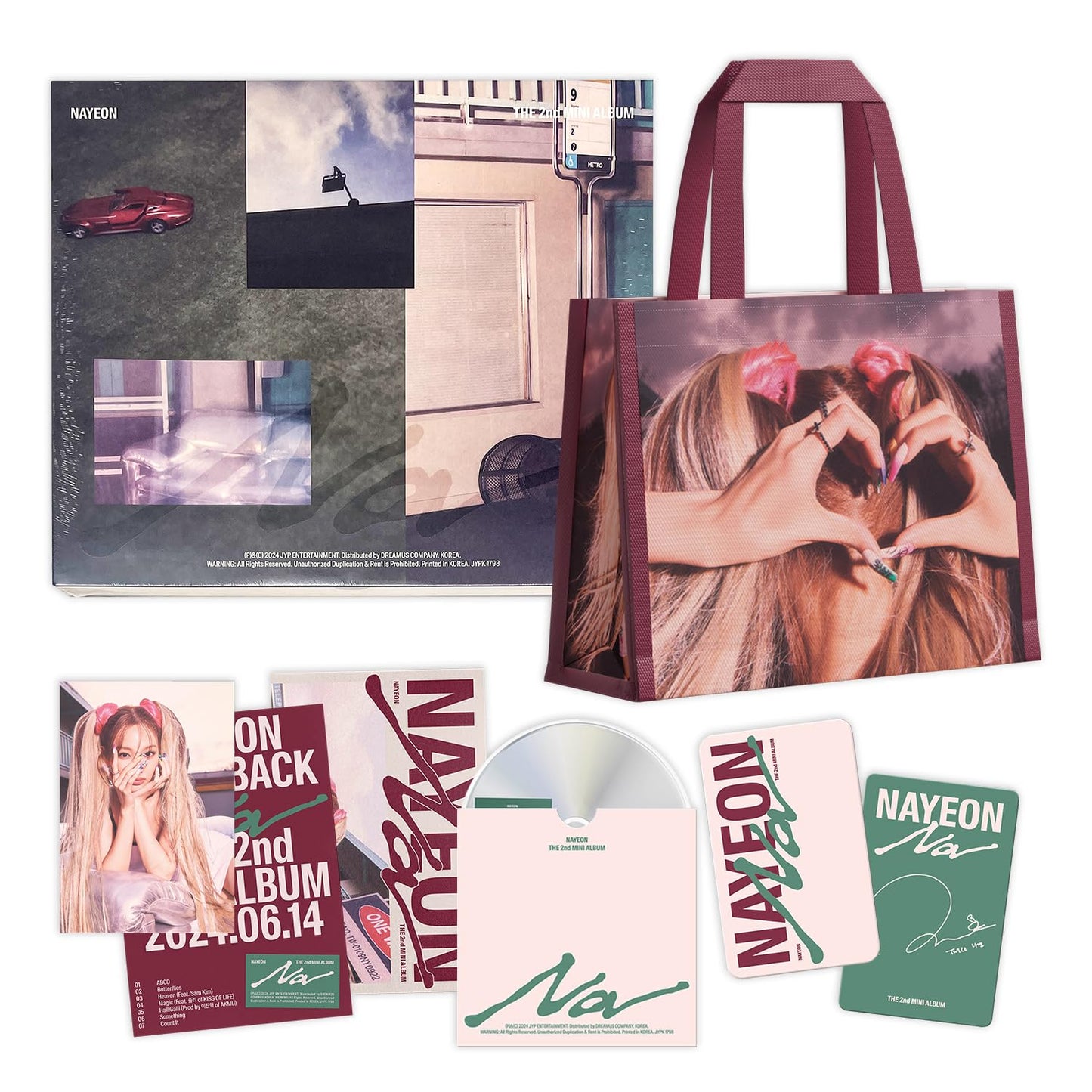 Na - Nayeon (Twice) 2nd Mini Album 'A to Z' version with Tarpaulin bag + Newspaper
