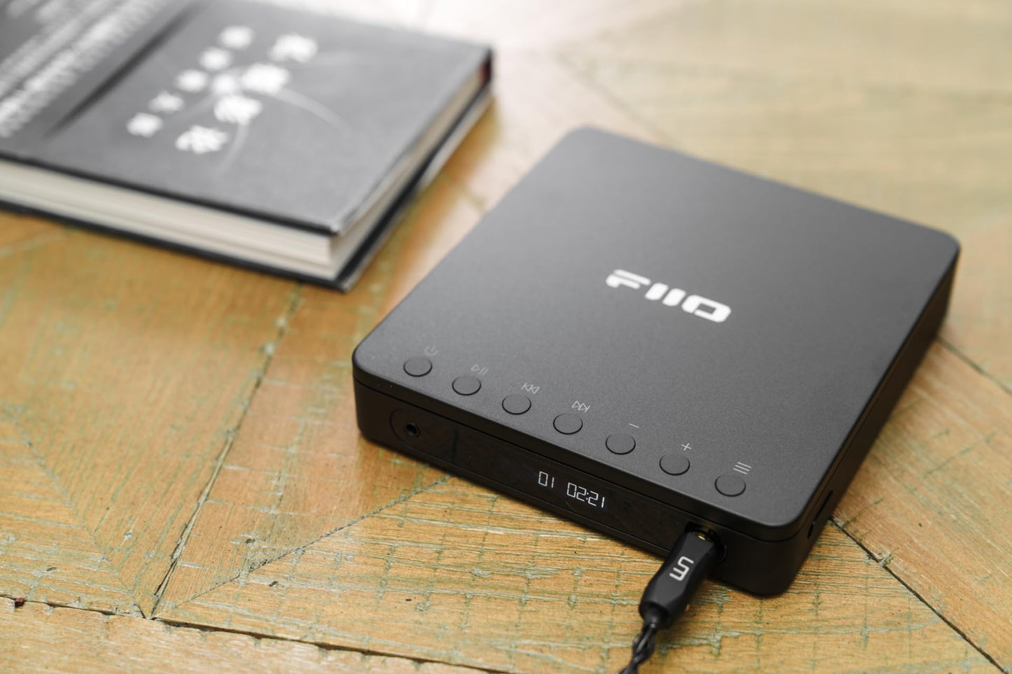 FiiO DM13 Multifunctional Portable Stereo CD Player with Long-Lasting Battery, Supports USB Ripping, Optical/coaxial/3.5mm/4.4mm outputs (Transparent Bluetooth)