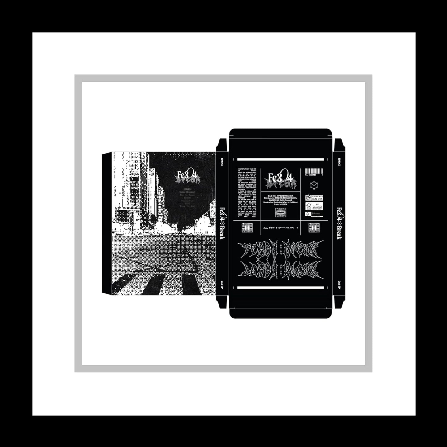 NMIXX Fe3O4 : Break 2nd Mini Album POSTER Version 13p Poster on Pack+16p Lyric Book+1p PhotoCard+Tracking Sealed Fe304