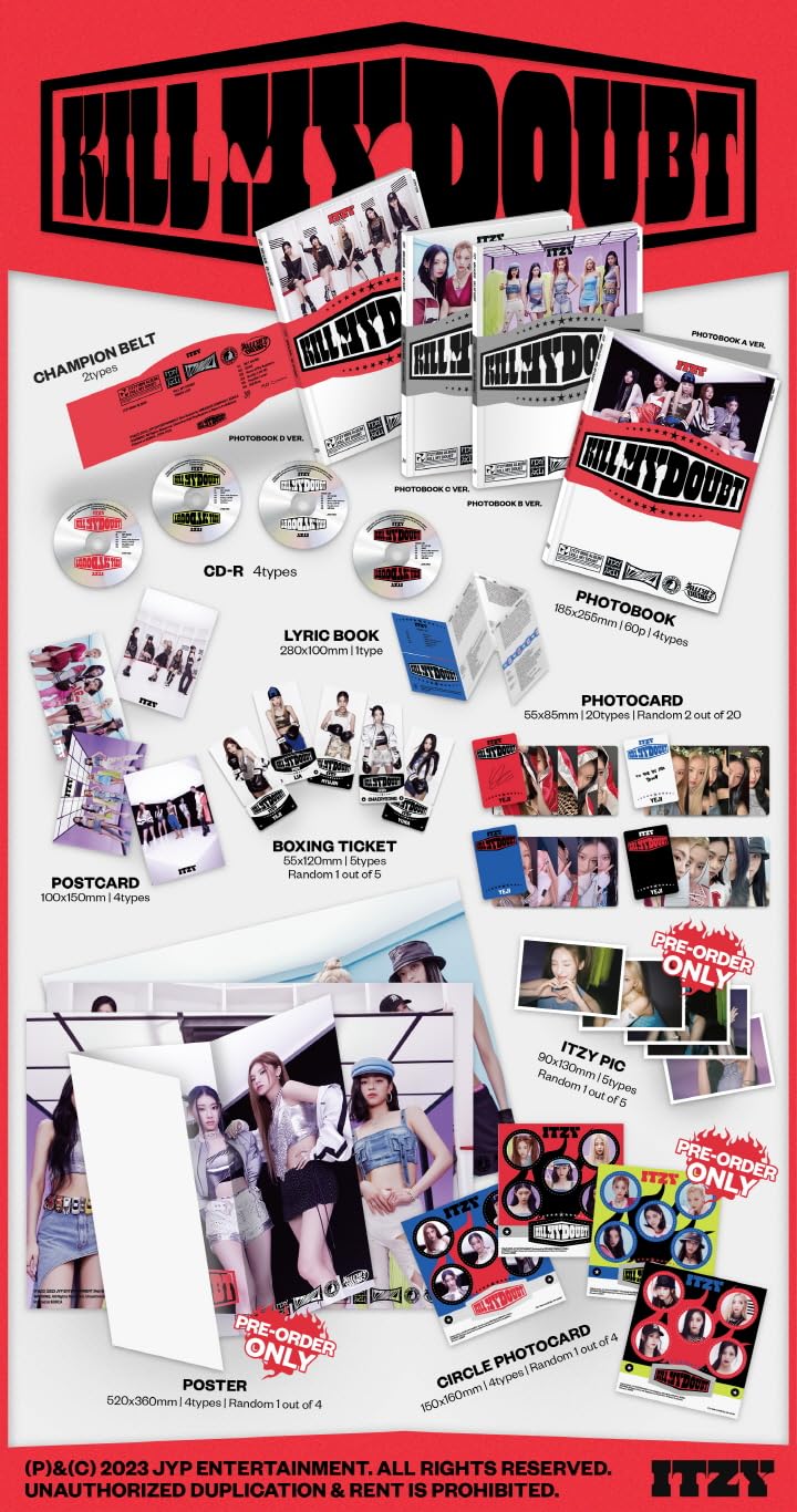 ITZY - KILL MY DOUBT STANDARD Album+Pre-Order Benefit D ver.