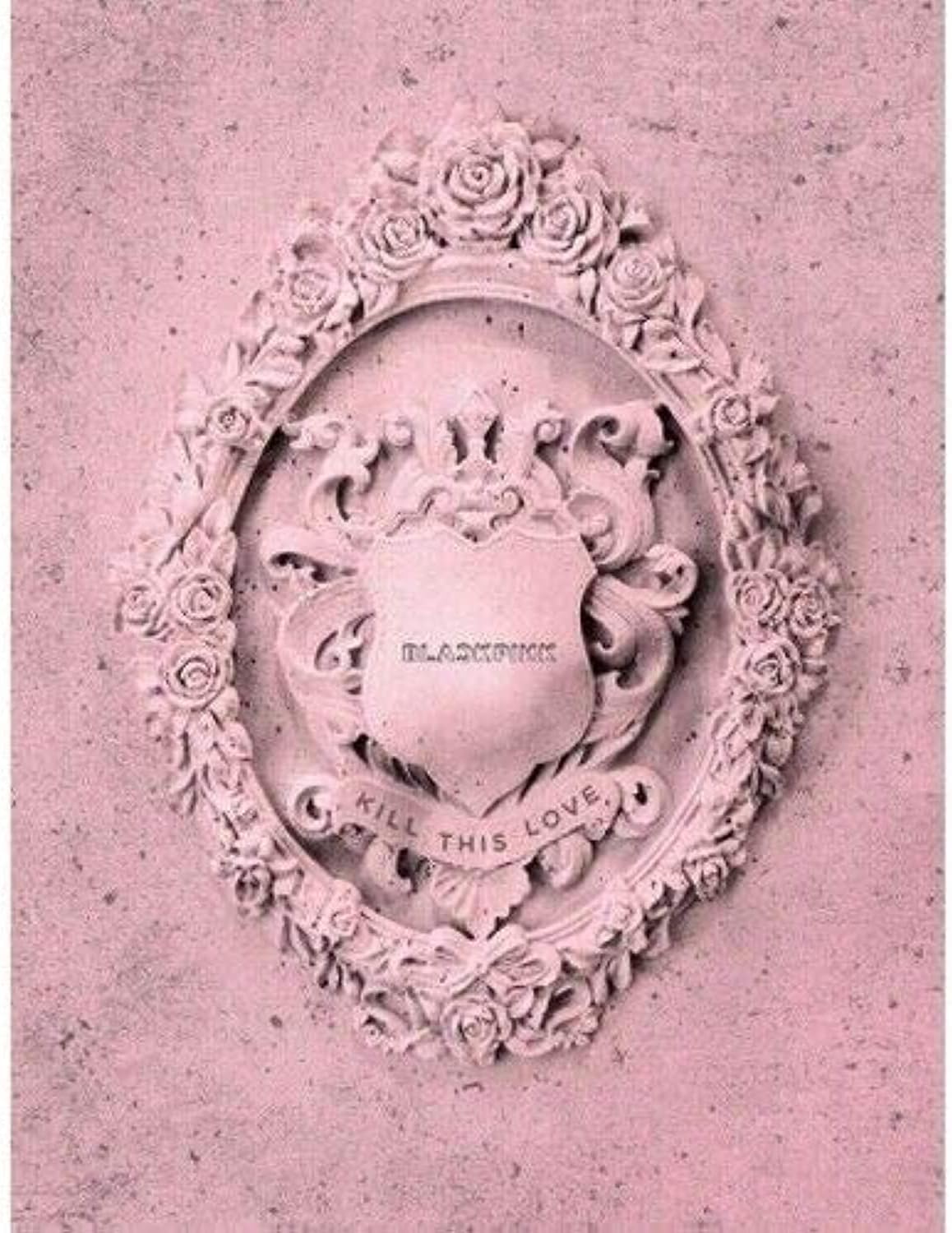 Blackpink - [Kill This Love] 2nd Mini Album Pink Ver. CD+1p Poster/On+52p PhotoBook+16p Photo Zine+10p Accordion Lyrics Book+4p PhotoCard+1p Polaroid+Sticker SET+Tracking K-POP Sealed